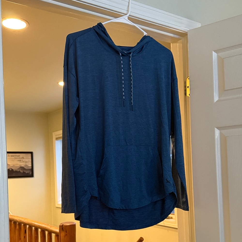 Eddie Bauer Navy Blue UV Resistant Sun Shirt Hoodie
